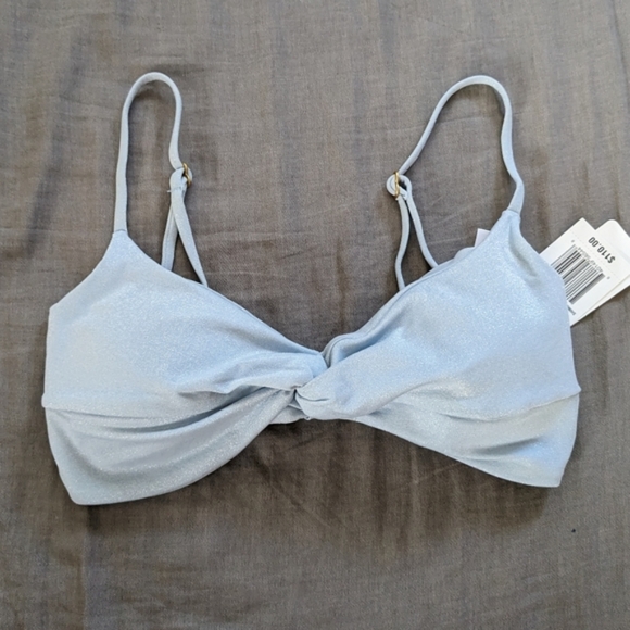 L*Space Ringo Cabana Bikini Set Sky Blue Shimmer - Picture 3 of 10